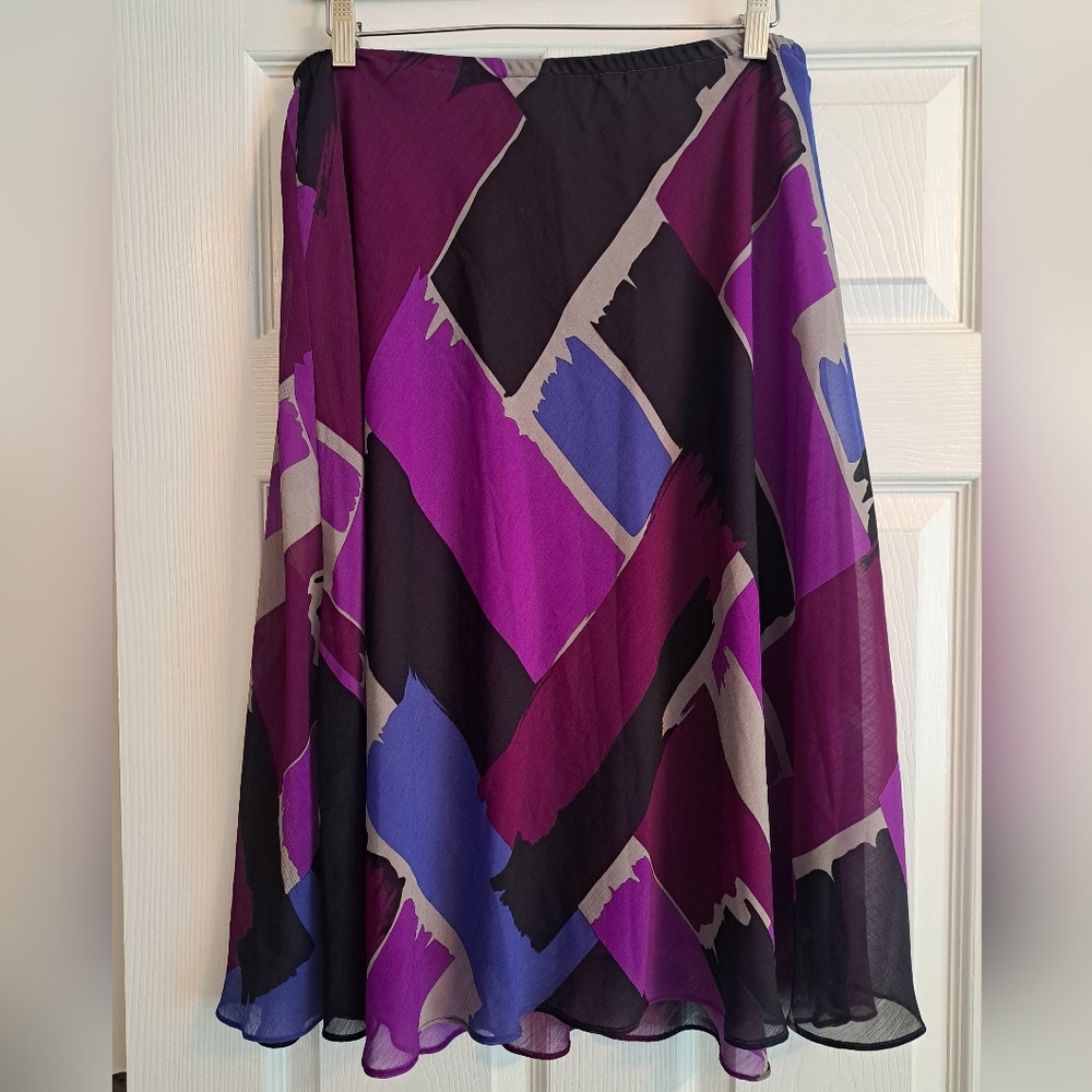 Vintage Color Block Skirt